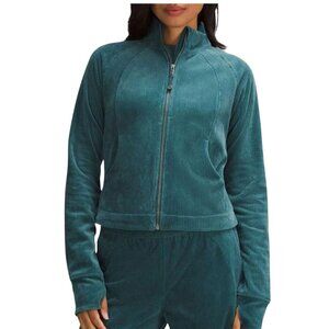 Lululemon Scuba Track Jacket (Velvet Cord) NWT | Size 4 | Storm Teal